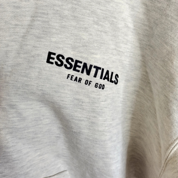 NWT Fear Of God Essentials Core Dark Oatmeal Hoodie Sz S - Picture 4 of 12